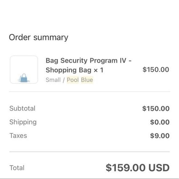 Telfar Pool Blue Small Shopping Bag - Picture 3 of 5